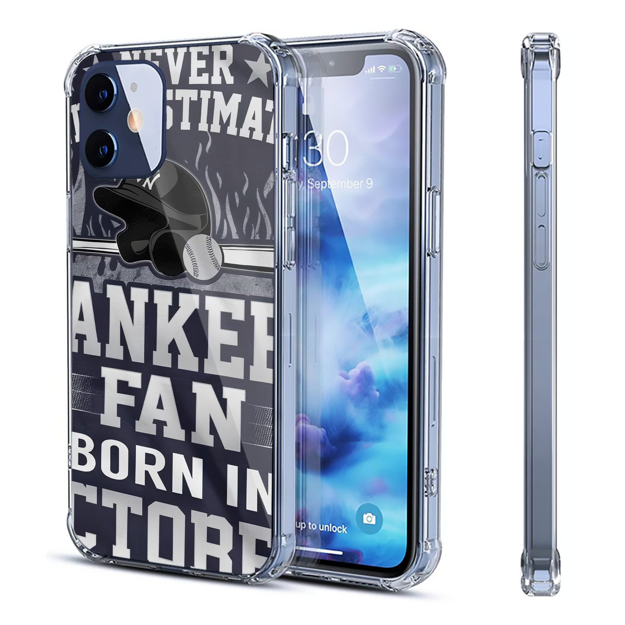 New York Yankees 349 Clear IPhone 12 Case – Soft TPU With UV Print – Enhanced Drop Protection, Precise Fit, Anti-Fingerprint, Customizable Design, Scratch-Resistant, Yellow-Resistant
